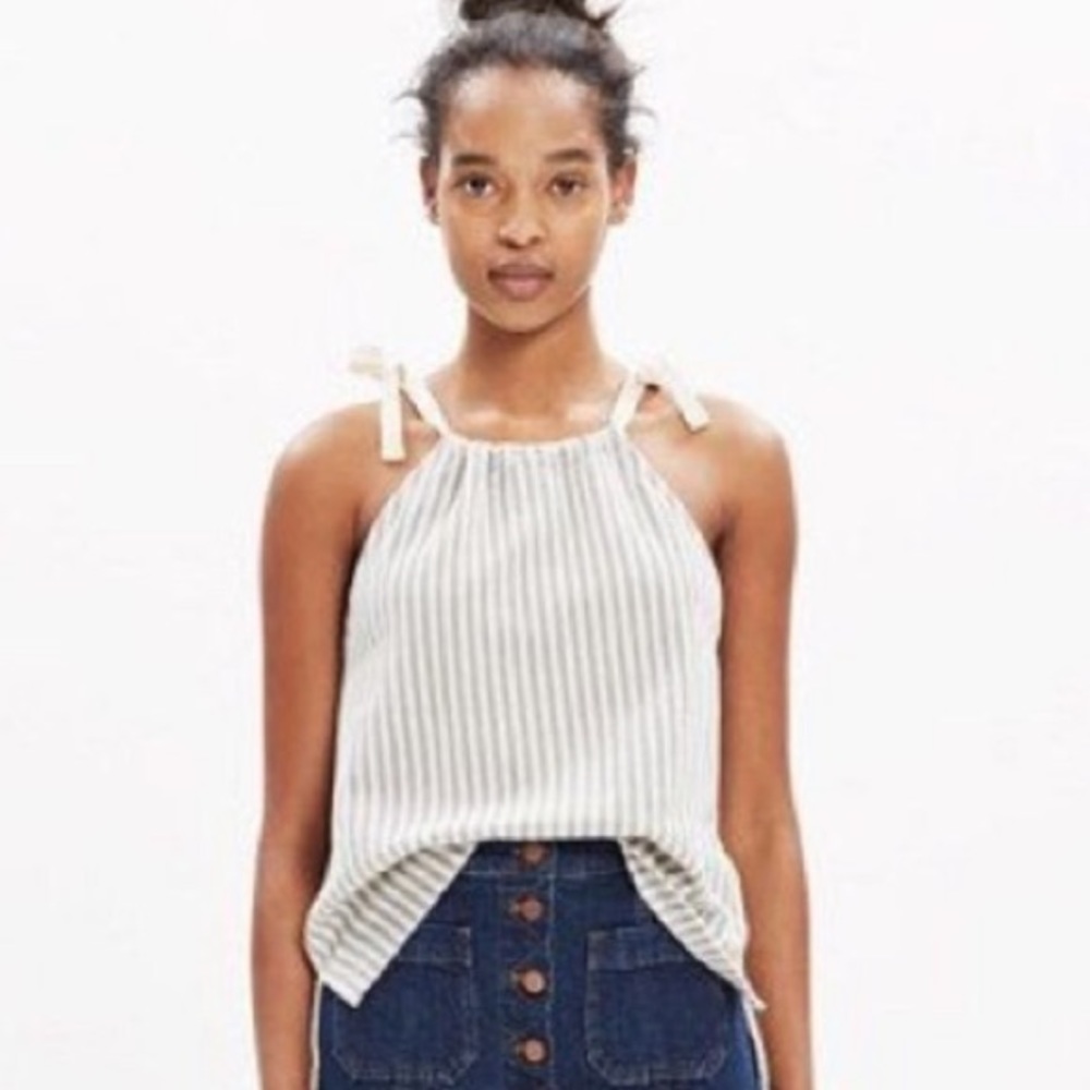 ❤️🌈🍀Madewell striped tie tank - Picture 9 of 9